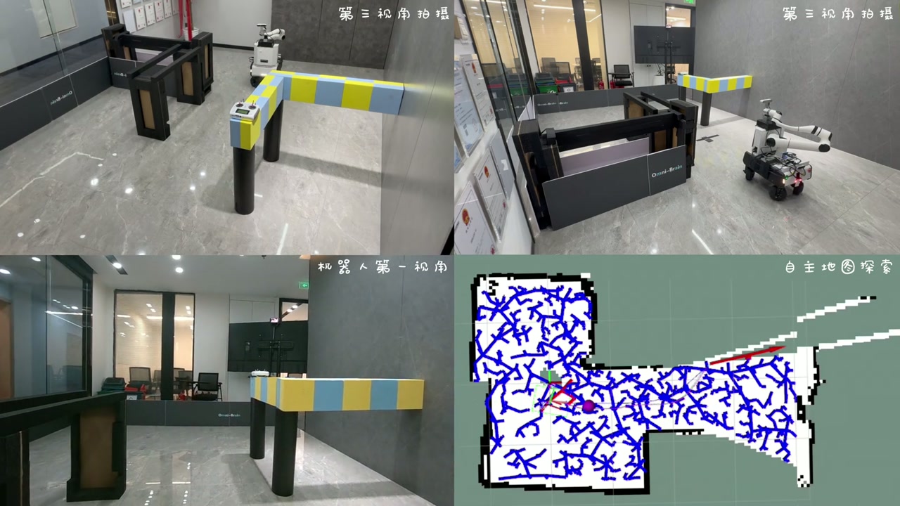 Mobile robot exploration and its mapped environment.